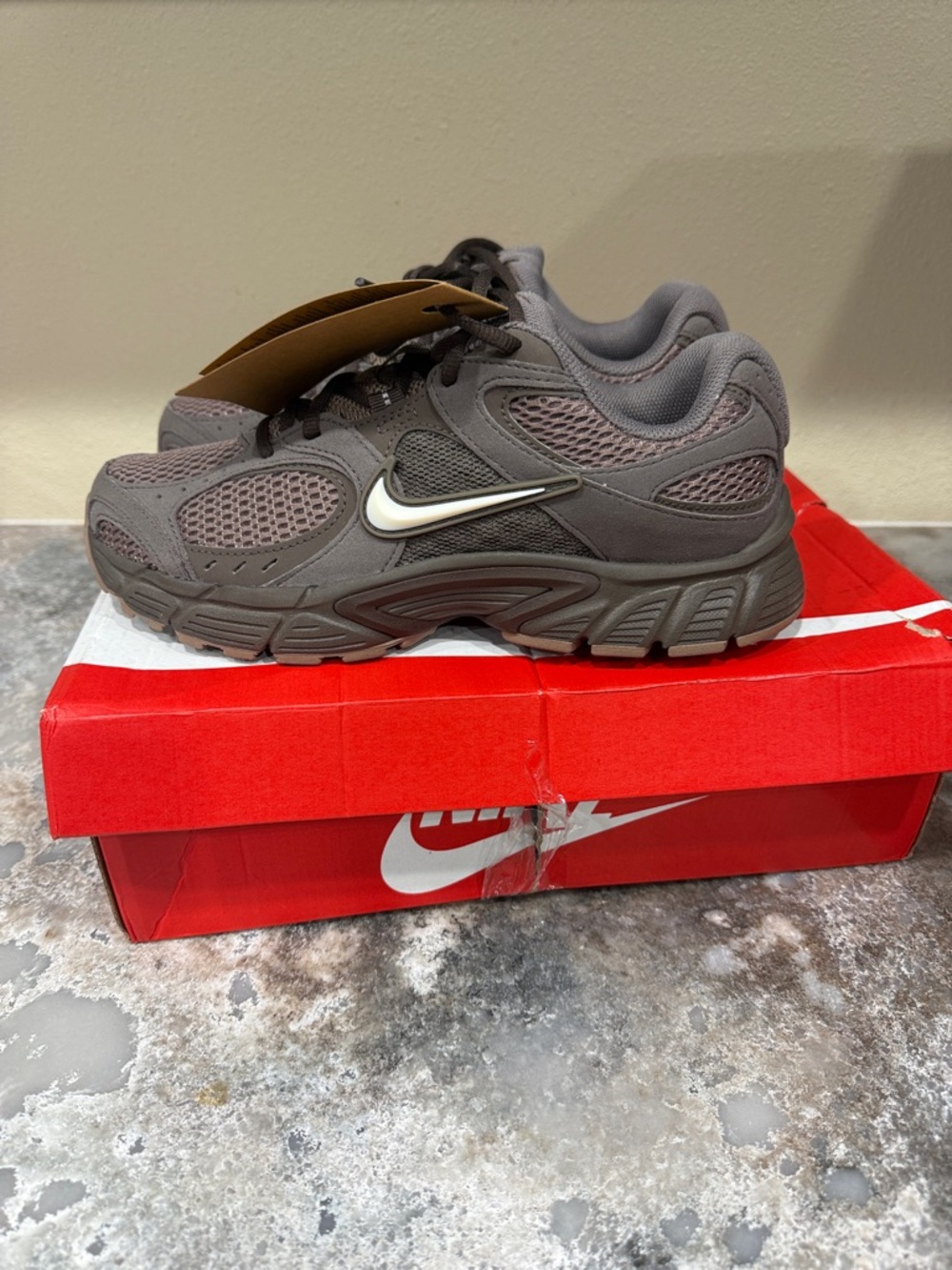 Nike Kids Brown and Tan Trail-Style Sneakers - Picture 2 of 4